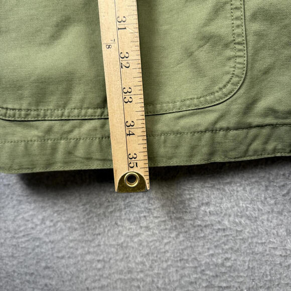 Vintage 90s L.L. Bean Men's Size XL Tall Oversized Soft Green Trench Coat Jacket - Picture 4 of 5